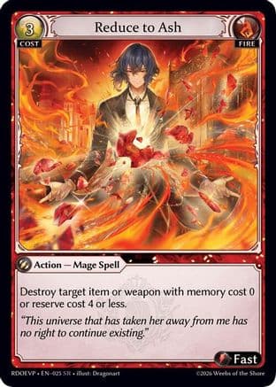 Reduce to Ash — Radiant Origins Event Pack