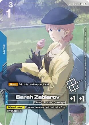 Sarah Zabiarov (Store Tournament Winner Pack 04) — Gundam Promotional Cards