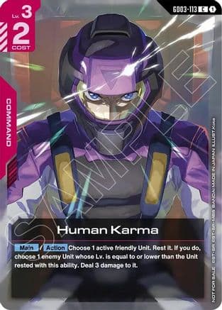 Human Karma (Store Tournament Participant Pack 04) — Gundam Promotional Cards