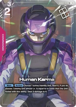Human Karma (Store Tournament Winner Pack 04) — Gundam Promotional Cards