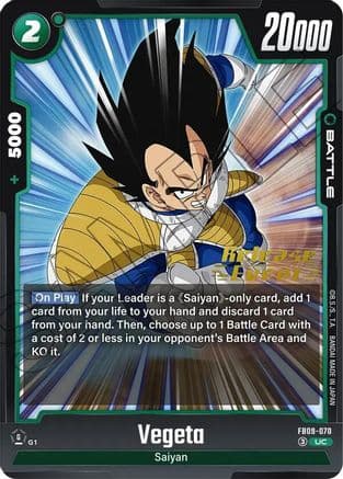 Vegeta - FB09-070 — Dual Evolution Release Event Cards