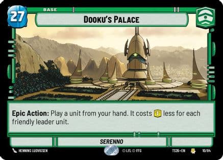 Dooku's Palace — Twin Suns Star Wars: Unlimited card by Henning Ludvigsen
