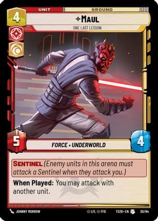 Maul - One Last Lesson — Star Wars: Unlimited card