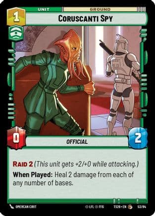 Coruscanti Spy — Twin Suns Star Wars: Unlimited card by Omercan Cirit