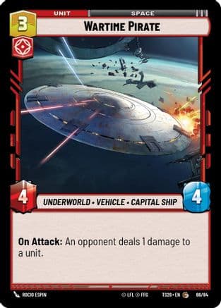 Wartime Pirate — Twin Suns Star Wars: Unlimited card by Rocio Espin