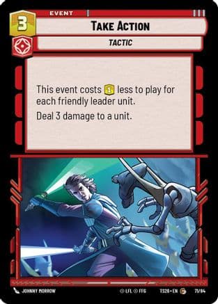 Take Action — Twin Suns Star Wars: Unlimited card by Johnny Morrow