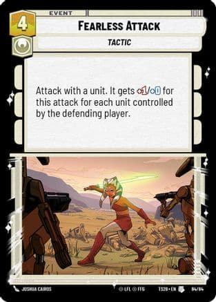 Fearless Attack — Twin Suns Star Wars: Unlimited card by Joshua Cairos