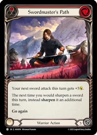 Swordmasters Path (Red) — Armory Deck Origins: Hala Flesh and Blood card by Wisnu Prasetya