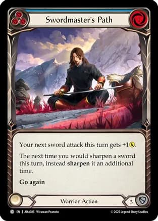 Swordmasters Path (Blue) — Armory Deck Origins: Hala Flesh and Blood card by Winona Nelson