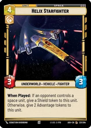 Helix Starfighter — Ashes of the Empire Star Wars: Unlimited card by Sebastián Guidobono