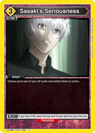 Sasaki's Seriousness — UE18BT: Tokyo Ghoul