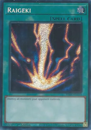 Raigeki (Secret Rare) — Rarity Collection 5