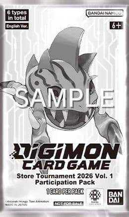 Store Tournament 2026 Vol. 1 Participation Pack — Digimon Promotion Cards