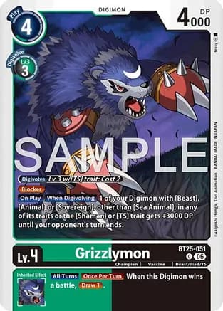 Grizzlymon - BT25-051 — Dual Revolution
