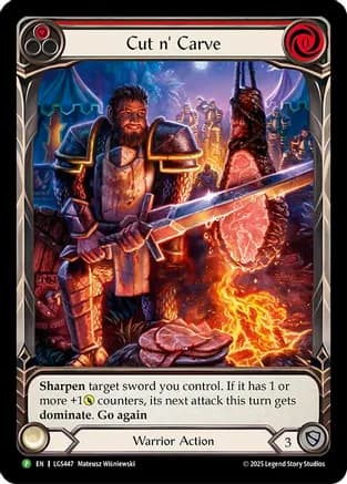 Cut N' Carve (Red) (Extended Art) — Flesh and Blood: Promo Cards
