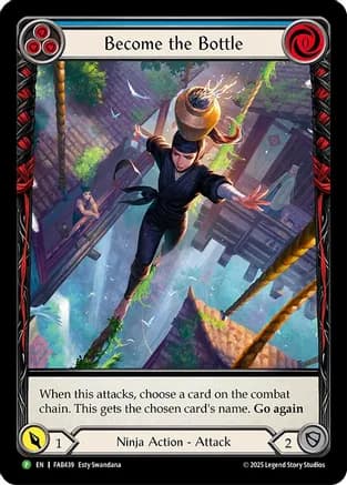 Become The Bottle (Blue) — Flesh and Blood: Promo Cards