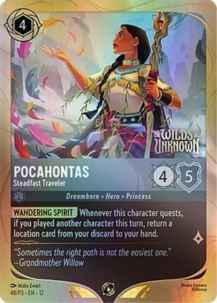 Pocahontas - Steadfast Traveler — Disney Lorcana Promo Cards