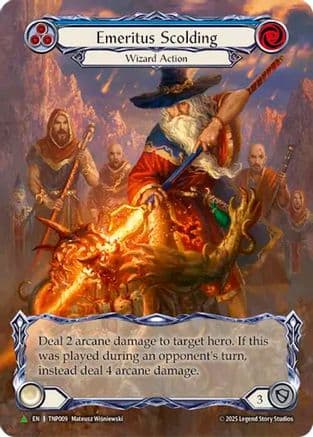 Emeritus Scolding (Blue) (Marvel) - TNP009 — Flesh and Blood: Promo Cards