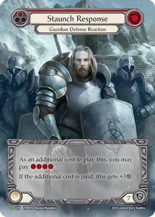 Staunch Response (Red) (Marvel) - TNP019 — Flesh and Blood: Promo Cards