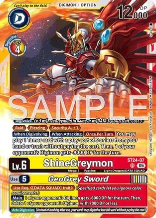 ShineGreymon // GeoGrey Sword — Starter Deck 24: Data Squad