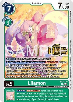 Lilamon (Welcome Tamers Pack Vol.2) — Starter Deck 24: Data Squad Release Event Cards