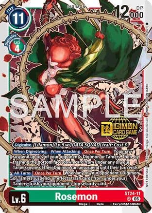 Rosemon (Welcome Tamers Pack Vol.2) — Starter Deck 24: Data Squad Release Event Cards