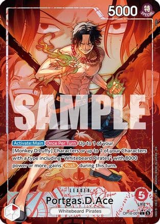 Portgas.D.Ace (001) (Alternate Art) — The Time of Battle