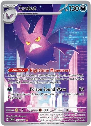 Crobat - 093/086 — ME04: Chaos Rising Pokémon TCG card by Kazuhisa Uragami