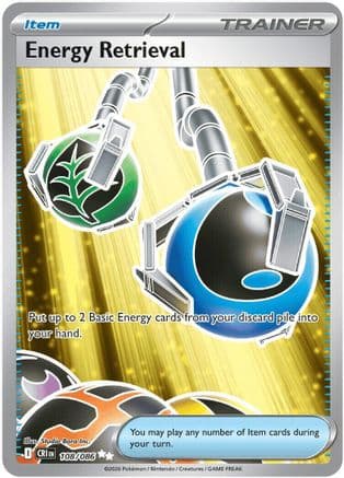 Energy Retrieval — ME04: Chaos Rising Pokémon TCG card by Studio Bora Inc.