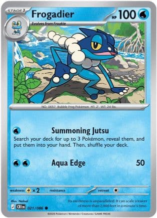 Frogadier - 021/086 — ME04: Chaos Rising Pokémon TCG card by Nelnal