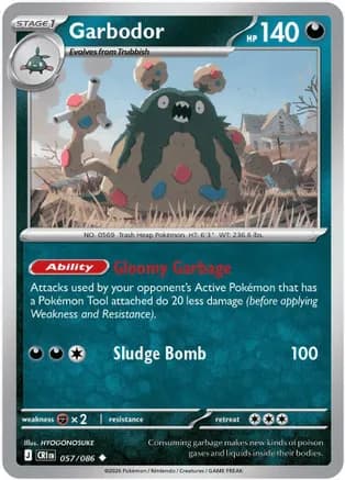 Garbodor — ME04: Chaos Rising Pokémon TCG card by HYOGONOSUKE