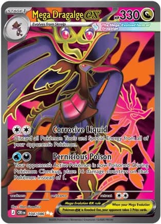 Mega Dragalge ex - 104/086 — ME04: Chaos Rising Pokémon TCG card by 5ban Graphics