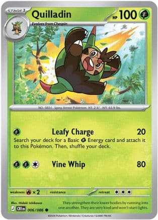 Quilladin — ME04: Chaos Rising Pokémon TCG card by Hideki Ishikawa