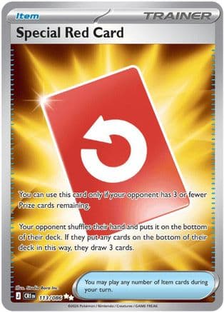 Special Red Card - 113/086 — ME04: Chaos Rising Pokémon TCG card by Studio Bora Inc.