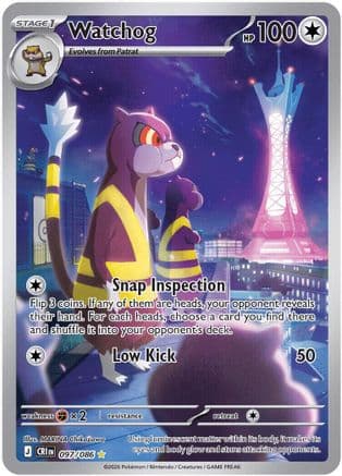 Watchog - 097/086 — ME04: Chaos Rising Pokémon TCG card by MARINA Chikazawa