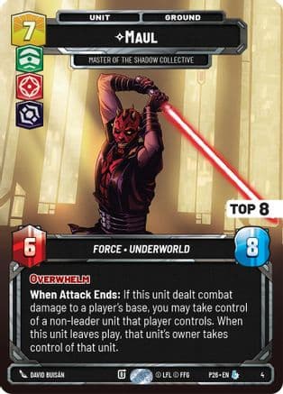 Maul - Master of the Shadow Collective (Top 8) — Organized Play Promos