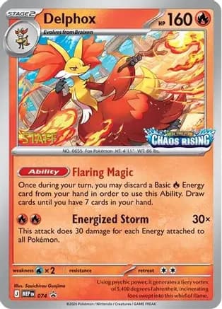 Delphox - 074 [Staff] — ME: Mega Evolution Promo