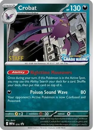 Crobat - 076 [Staff] — ME: Mega Evolution Promo