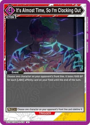 It's Almost Time, So I'm Clocking Out — UE19BT: SAKAMOTO DAYS