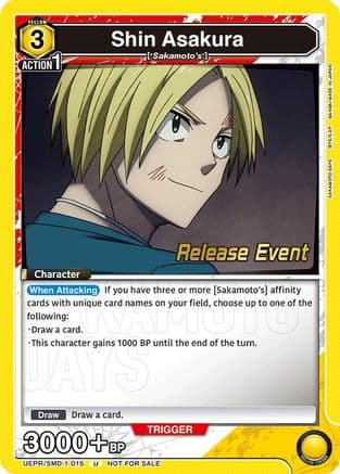 Shin Asakura (015) (Release Event) — UE19BT: SAKAMOTO DAYS Release Event Cards