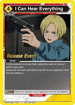 I Can Hear Everything (Release Event) — UE19BT: SAKAMOTO DAYS Release Event Cards