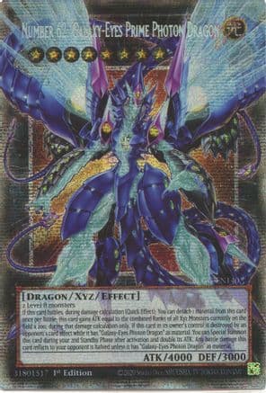 Number 62: Galaxy-Eyes Prime Photon Dragon (Starlight Rare) — Battles of Legend: Glorious Gallery