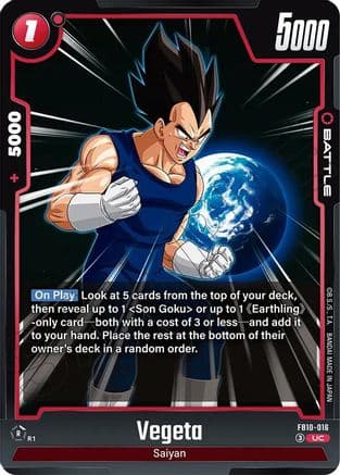 Vegeta - FB10-016 — Dragon Ball Super: Fusion World card