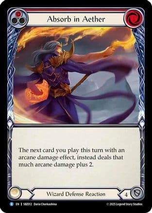 Absorb in Aether (Red) — Flesh and Blood card