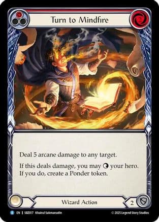 Turn to Mindfire (Red) — Flesh and Blood card