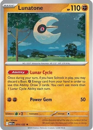 Lunatone - 074/132 (Non-Holo) — Deck Exclusives