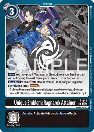 Unique Emblem: Ragnarok Attainer (Official Store Tournament 2026 Vol. 3 Participant) — Digimon Promotion Cards