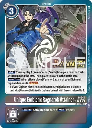 Unique Emblem: Ragnarok Attainer (Official Store Tournament 2026 Vol. 3 Winner) — Digimon Promotion Cards