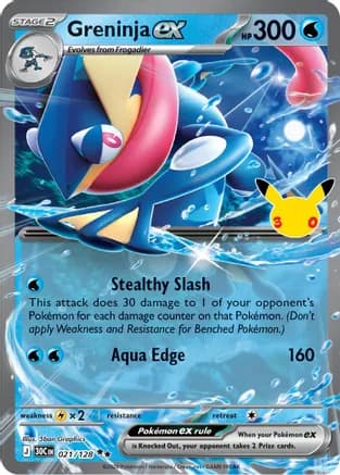 Greninja ex — Pokémon TCG card
