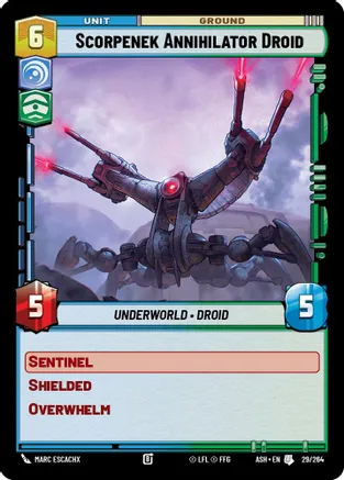Scorpenek Annihilator Droid — Ashes of the Empire Star Wars: Unlimited card by Benjamin Paulus